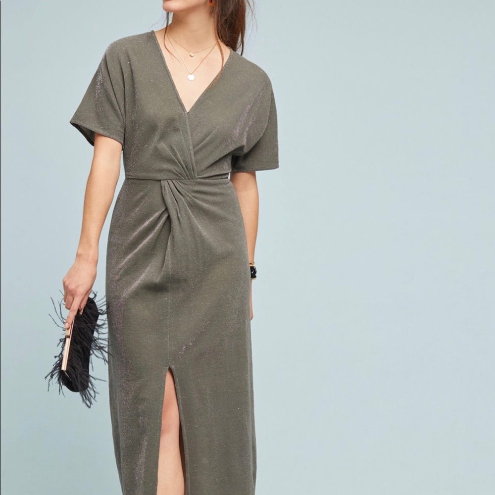 Ranna Gill Anthropologie Twisted Shine Dress